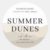 ロゴを挿入モダンBoho Beige Candle Jarパッケージ ラウンドシール (正面)