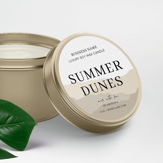 ロゴを挿入モダンBoho Beige Candle Jarパッケージ ラウンドシール