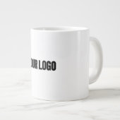 ロゴを白で追加する ジャンボコーヒーマグカップ (正面右)