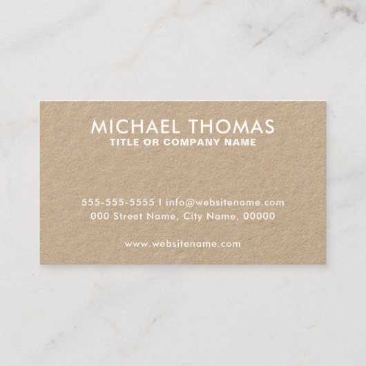 ロゴを白モダンとKraftに追加 名刺 (裏面)