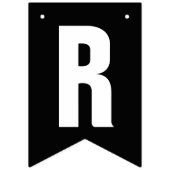 ロゴを白黒で開くグランドオープン バンティングフラッグ (第3の旗)