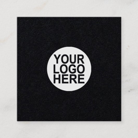 ロゴを白黒モダンで追加する スクエア名刺 (正面)