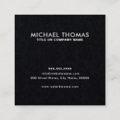 ロゴを白黒モダンで追加する スクエア名刺 (裏面)