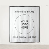 ロゴを縦方向の特大の背景にアップロード タペストリー (正面)