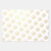 ロゴを自動的に並べて表示 |金ゴールド/シルバー 箔ラッピングペーパーシート (正面2)