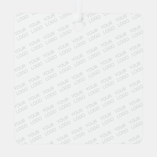 ロゴを自動的に明るくし、繰り返す メタルオーナメント (裏面)