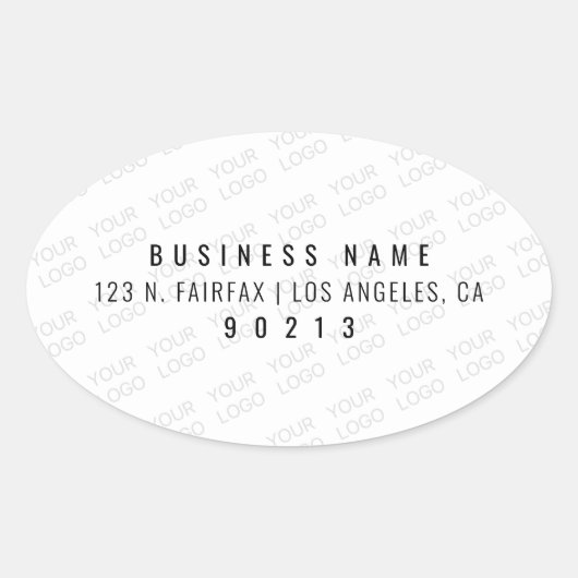 ロゴを自動的に明るくし、繰り返す 楕円形シール (正面)