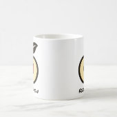 ロゴを赤と黒のリンゴ+ハートマグカップ コーヒーマグカップ (中央)