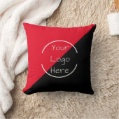 ロゴを赤黒のOffice枕に追カスタム加する クッション (ブランケット)
