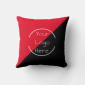 ロゴを赤黒のOffice枕に追カスタム加する クッション (裏面)