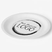 ロゴを載せて ペーパープレート (アングル)