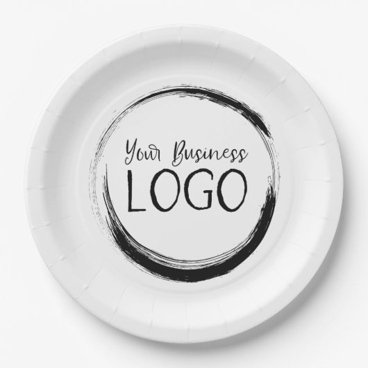 ロゴを載せて ペーパープレート (正面)