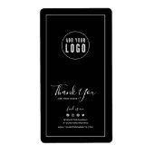 ロゴを追加ありがとうカスタムカラーパッケージシール ラベル (正面)