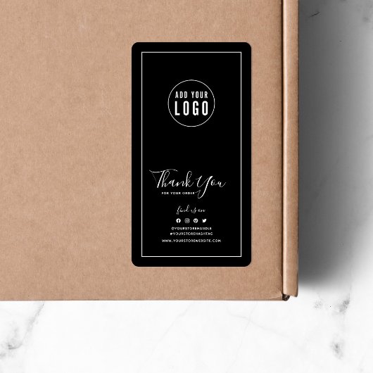 ロゴを追加ありがとうカスタムカラーパッケージシール ラベル
