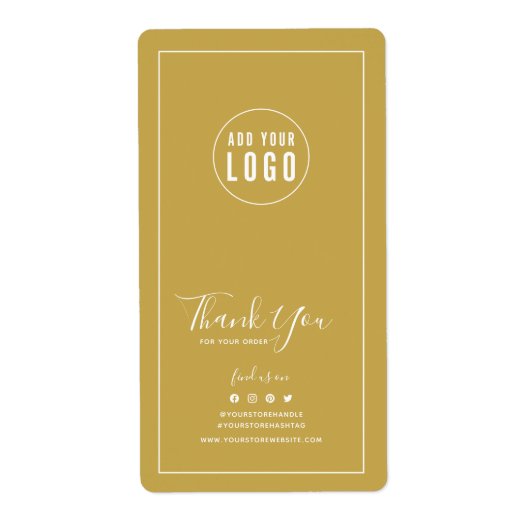 ロゴを追加ありがとうカスタムカラーパッケージシール ラベル (正面)