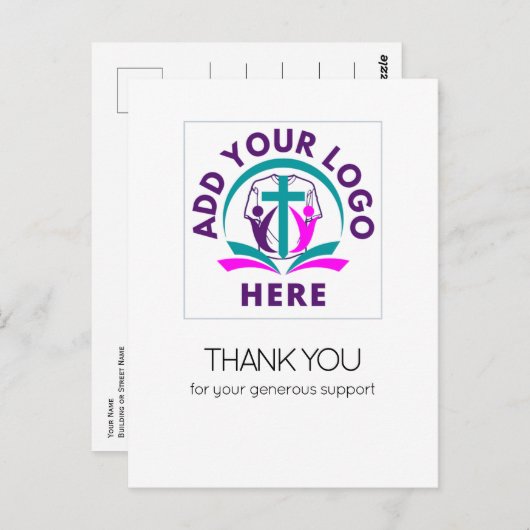 ロゴを追加いただきありがとうございます ポストカード (正面/裏面)