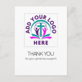 ロゴを追加いただきありがとうございます ポストカード (正面)