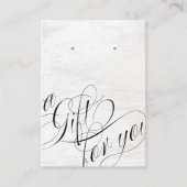 ロゴを追加するためのギフト白い木製イヤリングディスプレイ 名刺 (正面)