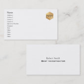 ロゴを追加するだけで、白/DIYの背景は無地です。 名刺 (正面/裏面)