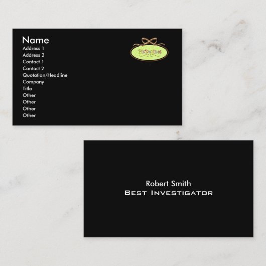 ロゴを追加するだけで、黒になります 名刺 (正面/裏面)