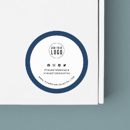 ロゴを追加するカスタムソーシャルメディ縁どアのブランディング ラウンドシール