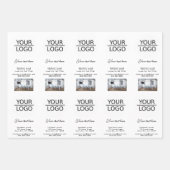 ロゴを追加するカスタム文字フォトプロモーション ラッピングペーパーシート (正面)