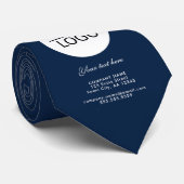 ロゴを追加するカスタム文字プロモーションネイビーブルー ネクタイ (ロール)