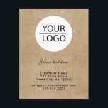 ロゴを追加するカスタム文字プロモーション素朴 ポストカード<br><div class="desc">ロゴに文字会社のカスタムプロモーションはがきを追加素朴する。ベージュ素朴な背景。ロゴを追加カスタマイズし、文字、会社名、住所、および情連絡報を追加するクライアントおよびビジネスパートナー向けのビジネス向けメールまたはビジネスプロモーション。</div>
