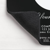 ロゴを追加するカスタム文字プロモーション黒 マウスパッド (コーナー)