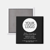 ロゴを追加するカスタム文字プロモーション黒 マグネット (正面/裏面)