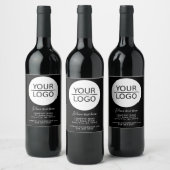 ロゴを追加するカスタム文字プロモーション黒 ワインラベル (ボトル)