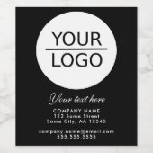 ロゴを追加するカスタム文字プロモーション黒 ワインラベル (シングルラベル)