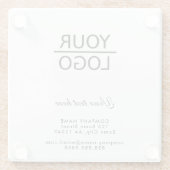 ロゴを追加するカスタム文字プロモーション ガラスコースター (裏面)