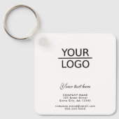 ロゴを追加するカスタム文字プロモーション キーホルダー (正面)