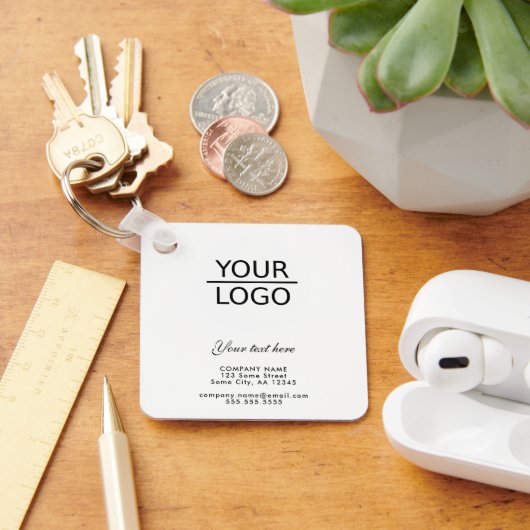 ロゴを追加するカスタム文字プロモーション キーホルダー (デスク)