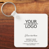 ロゴを追加するカスタム文字プロモーション キーホルダー (正面)