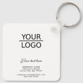 ロゴを追加するカスタム文字プロモーション キーホルダー (裏面)