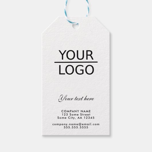 ロゴを追加するカスタム文字プロモーションKraft ギフトタグ (正面)