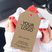 ロゴを追加するカスタム文字プロモーションKraft ギフトタグ