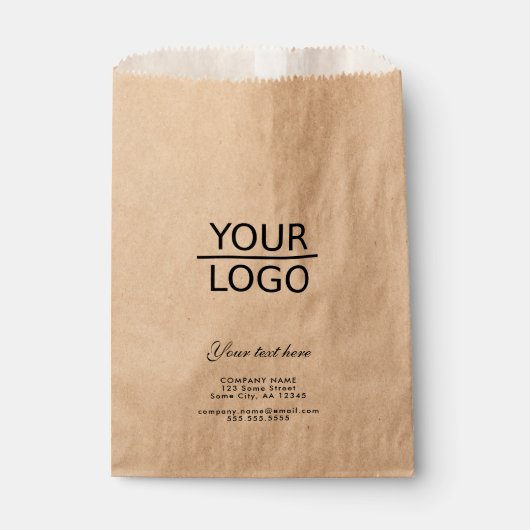 ロゴを追加するカスタム文字プロモーションKraft フェイバーバッグ (正面)