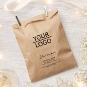 ロゴを追加するカスタム文字プロモーションKraft フェイバーバッグ (クリップ留めされた状態)