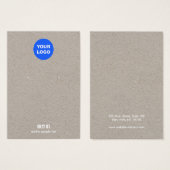 ロゴを追加するクラフトイヤリングブラックディスプレイカード (正面&裏面)