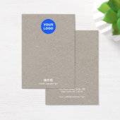 ロゴを追加するクラフトイヤリングブラックディスプレイカード (デスク)