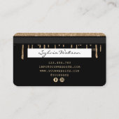 ロゴを追加するクレジットカードのスタイル付き滴下金ゴールド 名刺 (裏面)