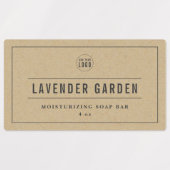 ロゴを追加するグレー縁ど&ラインクラフト製品 ラベル (デザイン1)