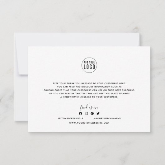 ロゴを追加するサファイアブルー《写真》ぼけ味ライトフェイク金ゴールド サンキューカード (裏面)