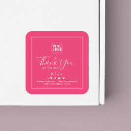 ロゴを追加するソーシャルメディアありがとうごカスタムざいます スクエアシール