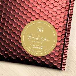 ロゴを追加するソーシャルメディアありがとうごカスタムざいます ラウンドシール