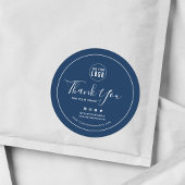 ロゴを追加するソーシャルメディアありがとうごカスタムざいます ラウンドシール