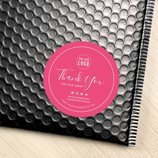 ロゴを追加するソーシャルメディアありがとうごカスタムざいます ラウンドシール